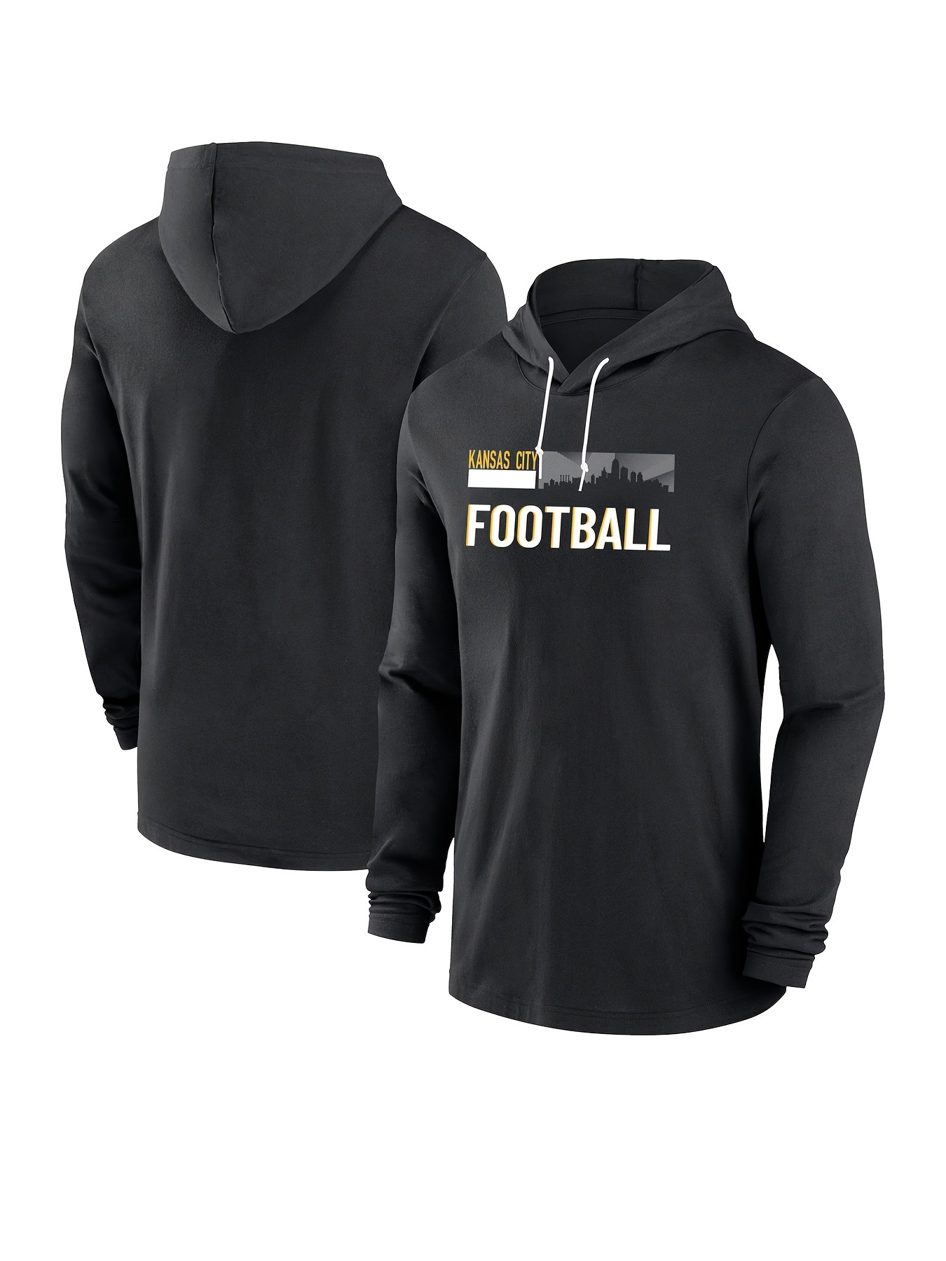 Men Kansas City Chiefs black 2025 NFL hoodie